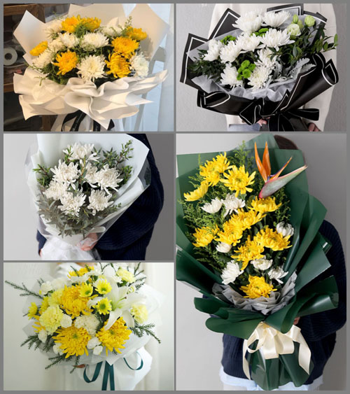广西南宁隆安县白事花束代送